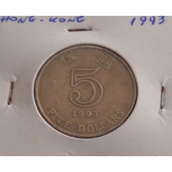 Hong - Kong - 5 Dollars - 1993