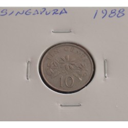 Singapura - 10 Cents - 1988