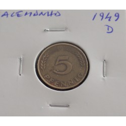 Alemanha - 5 Pfennig - 1949 D