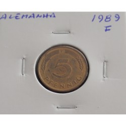 Alemanha - 5 Pfennig - 1989 F