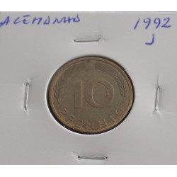 Alemanha - 10 Pfennig - 1992 J
