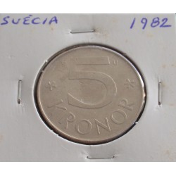 Suécia - 5 Kronor - 1982 U