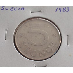 Suécia - 5 Kronor - 1983 U