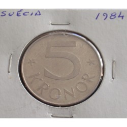 Suécia - 5 Kronor - 1984 U