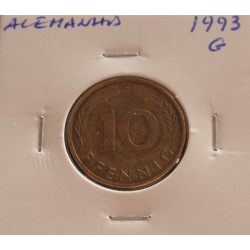 Alemanha - 10 Pfennig - 1993 G