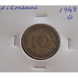 Alemanha - 10 Pfennig - 1949 G