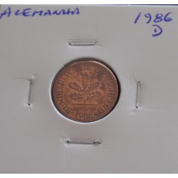 Alemanha - 1 Pfennig - 1986 D