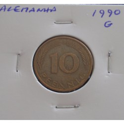 Alemanha - 10 Pfennig - 1990 G