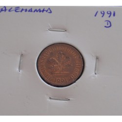 Alemanha - 1 Pfennig - 1991 D