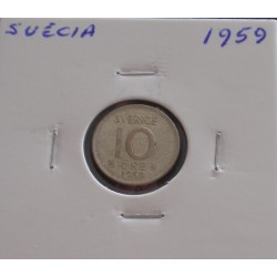 Suécia - 10 Ore - 1959 - Prata