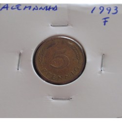 Alemanha - 5 Pfennig - 1993 F