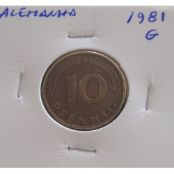 Alemanha - 10 Pfennig - 1981 G