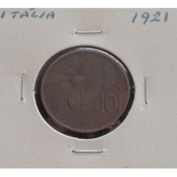 Itália - 10 Centesimi - 1921