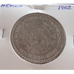México - 1 Peso - 1962 - Prata
