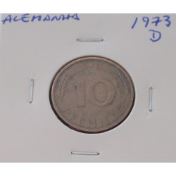 Alemanha - 10 Pfennig - 1973 D
