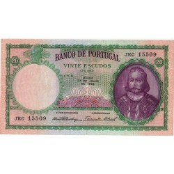Portugal - Nota - 20 Escudos - 27/7/1948 -  Ch. 6 - D. António Luiz de Menezes