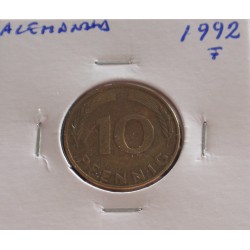 Alemanha - 10 Pfennig - 1992 F