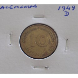 Alemanha - 10 Pfennig - 1949 D