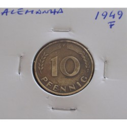 Alemanha - 10 Pfennig - 1949 F
