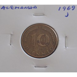 Alemanha - 10 Pfennig - 1969 J