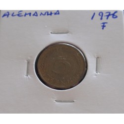 Alemanha - 5 Pfennig - 1976 F