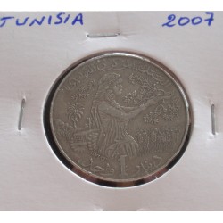 Tunísia - 1 Dinar - 2007