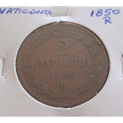 Vaticano - 2 Baiocchi - 1850 R