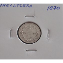 Inglaterra - 3 Pence - 1870...