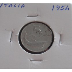 Itália - 5 Lire - 1954